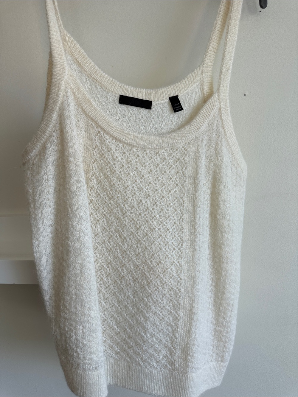 ATM Anthony Thomas Melillo Cream Knit Tank Top